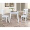 International Concepts 42 in. Solid Wood Round Dual Drop Leaf Dining Table with 2 Chairs in White K08-42DL-C10-2 - alternate 2